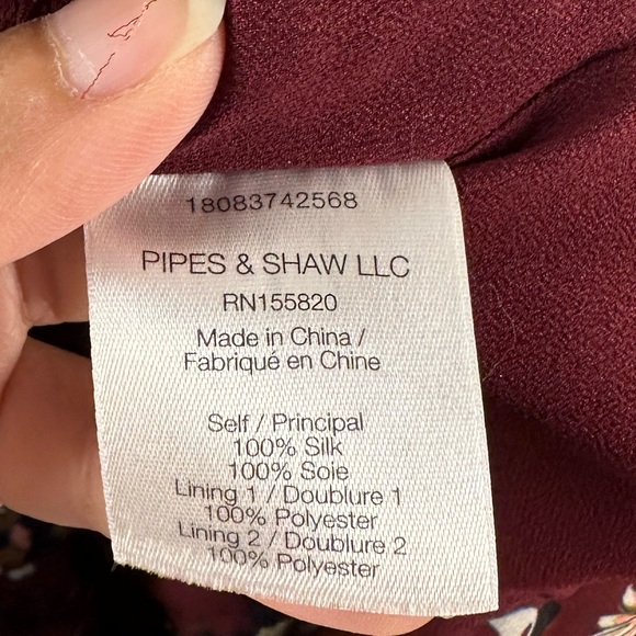 Veronica Beard Floral Bordeaux Dakota Ruched Silk Mini Dress Burgundy Size 8 - Picture 8 of 11